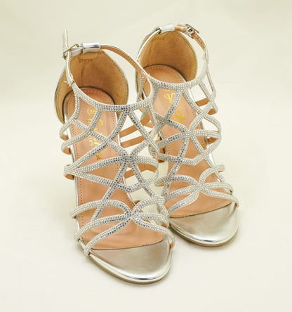 KV714 - Party & Wedding Heels – Strappy Spiral Ankle Sandals for Weddings, Party & Special Events