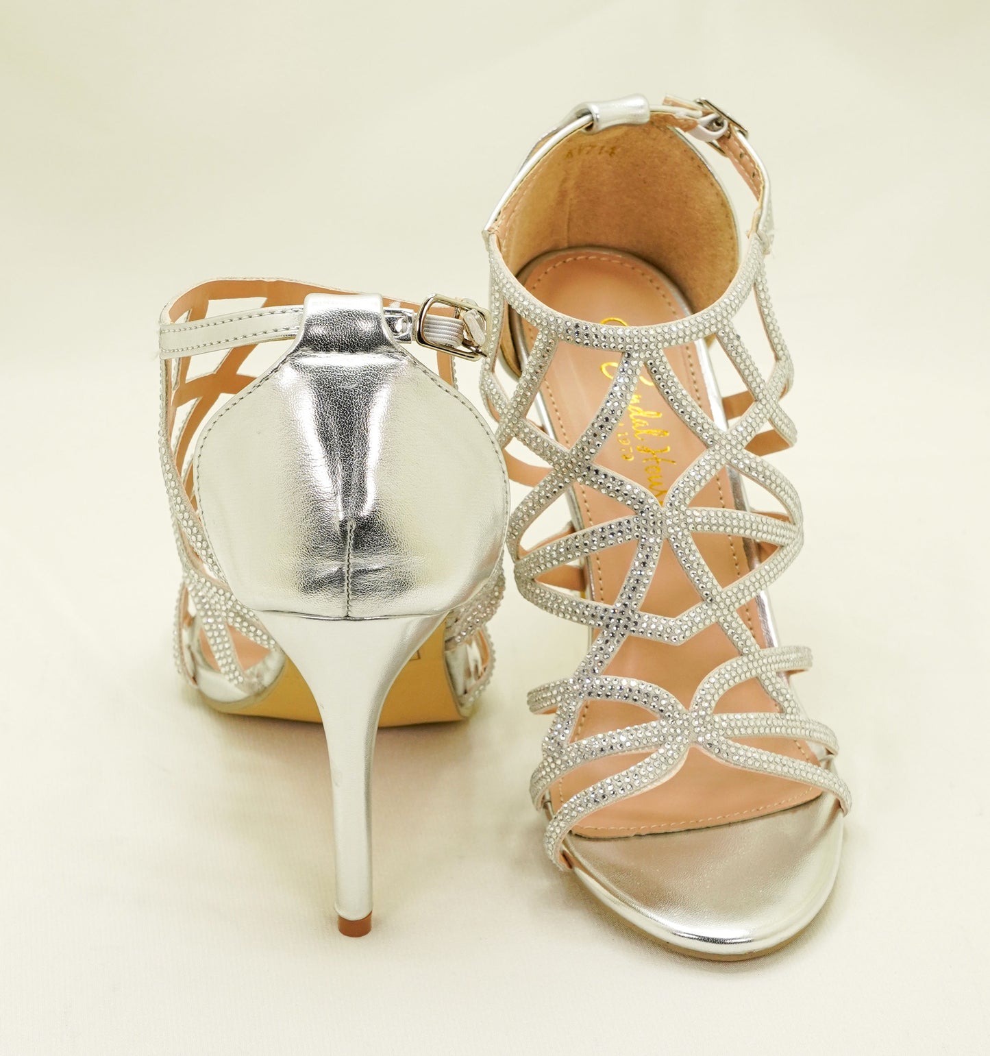 KV714 - Party & Wedding Heels – Strappy Spiral Ankle Sandals for Weddings, Party & Special Events