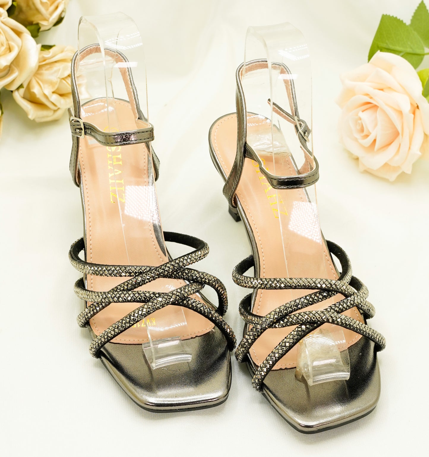 KV715 - Party Heels – Strappy Spiral Ankle Sandals for Weddings, Party & Special Events