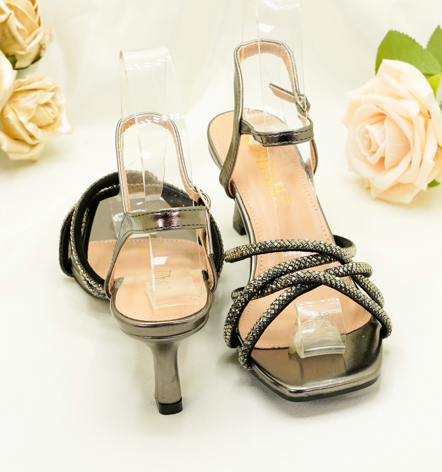 KV715 - Party Heels – Strappy Spiral Ankle Sandals for Weddings, Party & Special Events