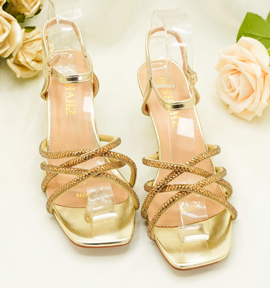 KV715 - Party Heels – Strappy Spiral Ankle Sandals for Weddings, Party & Special Events
