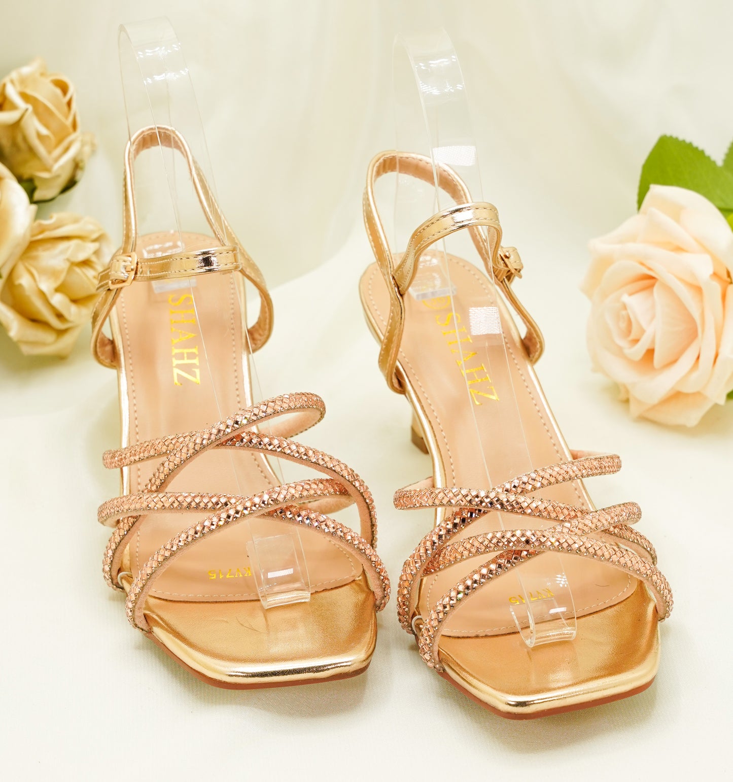 KV715 - Party Heels – Strappy Spiral Ankle Sandals for Weddings, Party & Special Events