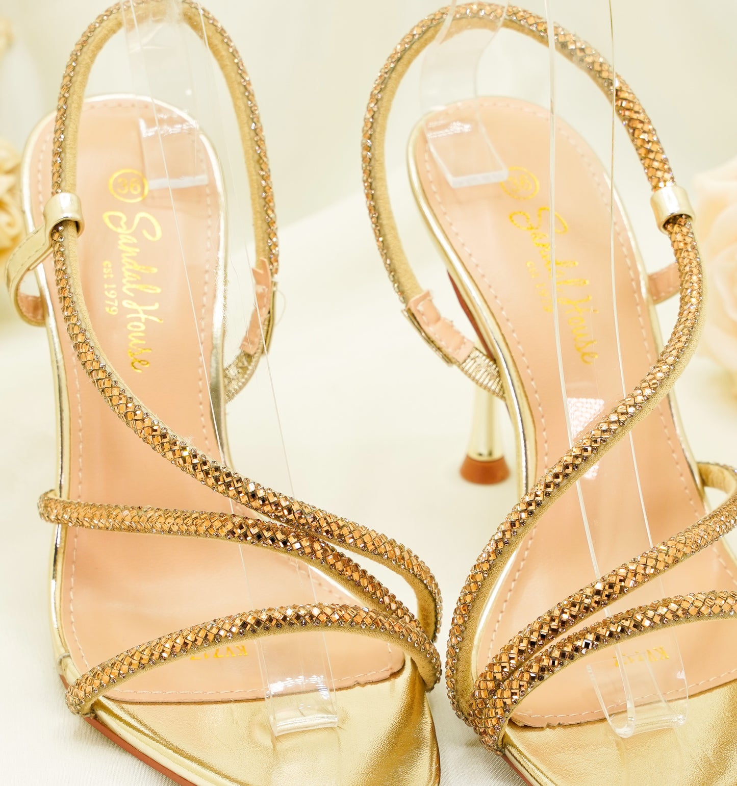 KV717 - Party Heels – Strappy Spiral Ankle Sandals for Weddings, Party & Special Events
