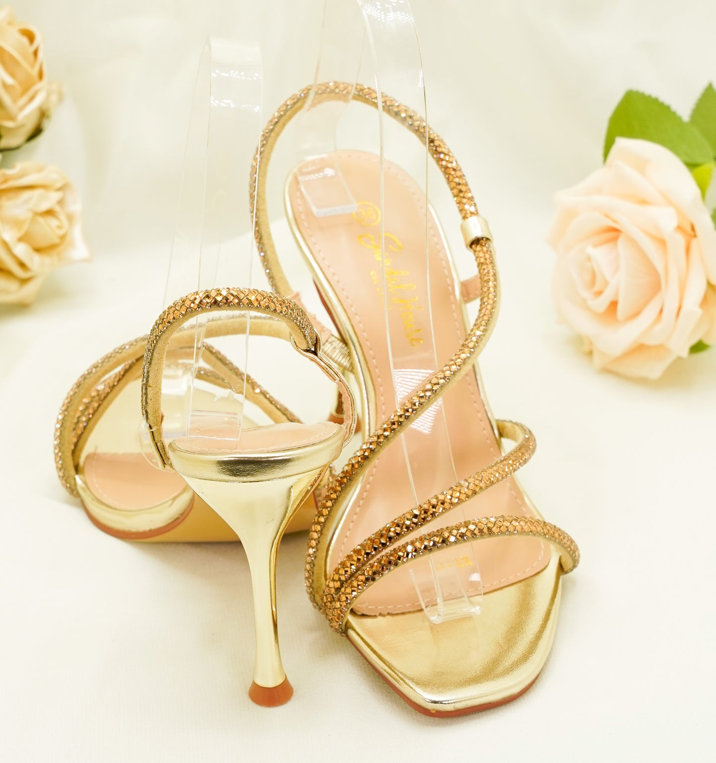 KV717 - Party Heels – Strappy Spiral Ankle Sandals for Weddings, Party & Special Events