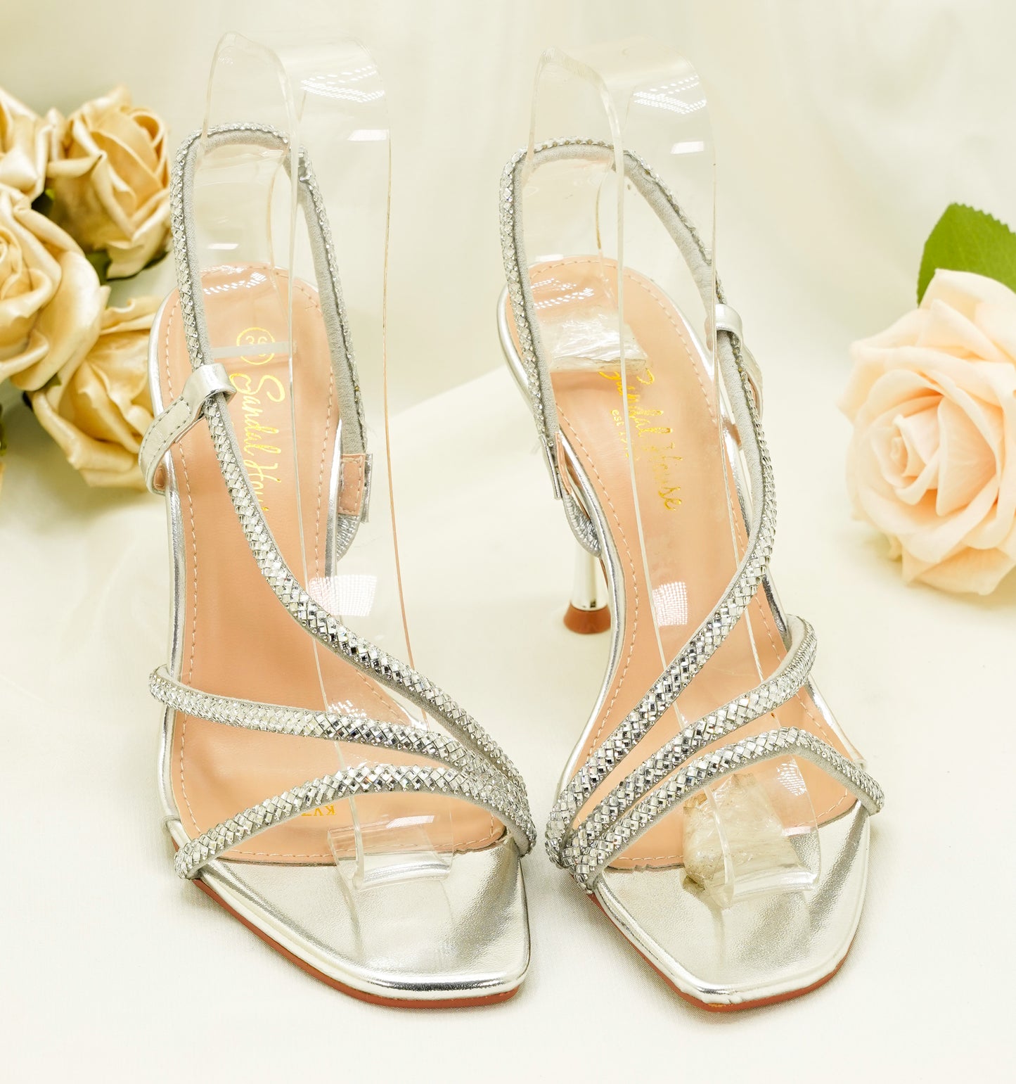 KV717 - Party Heels – Strappy Spiral Ankle Sandals for Weddings, Party & Special Events