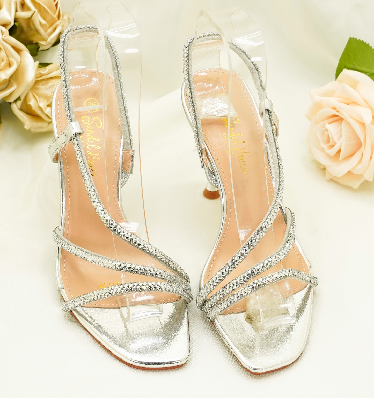KV717 - Party Heels – Strappy Spiral Ankle Sandals for Weddings, Party & Special Events