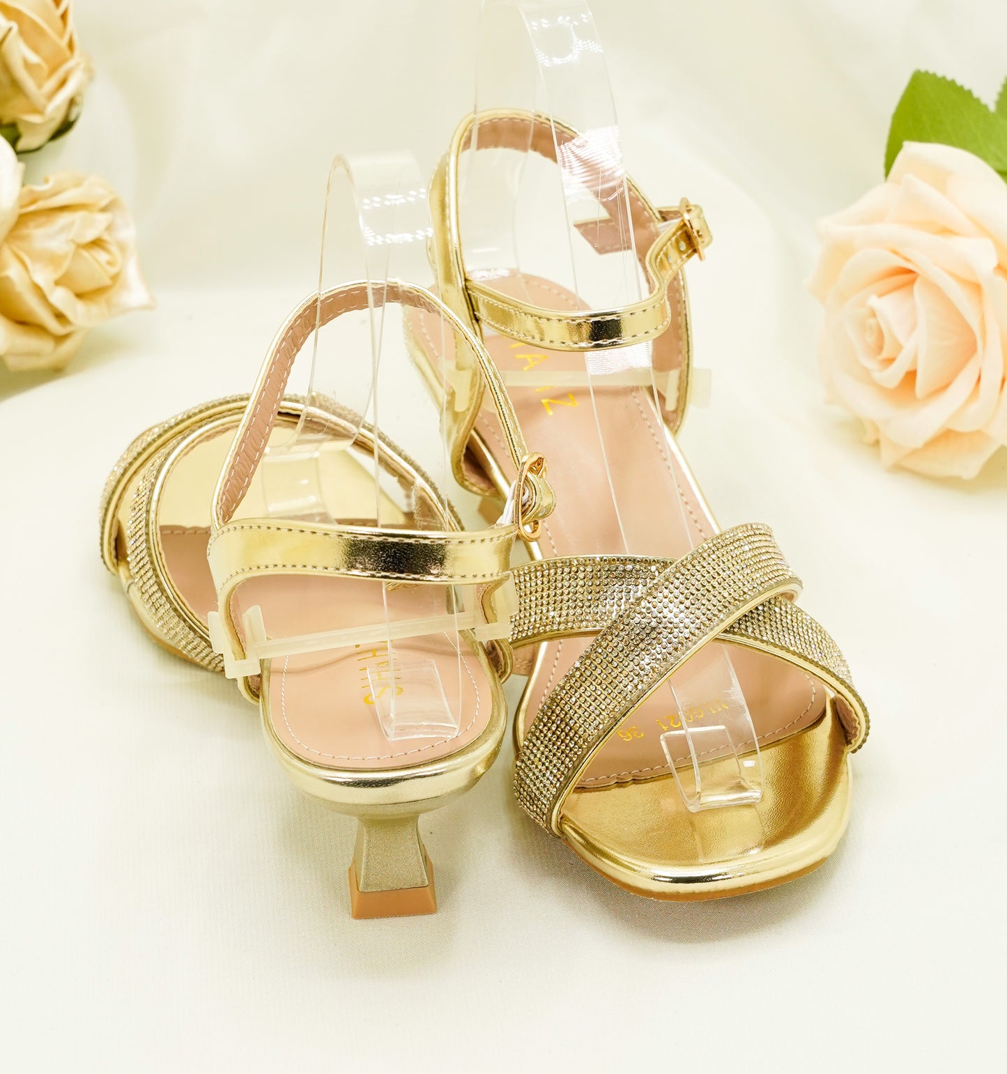 ML6021 - Party Heels – Low, Block Heel Sandals for Weddings, Party & Special Events