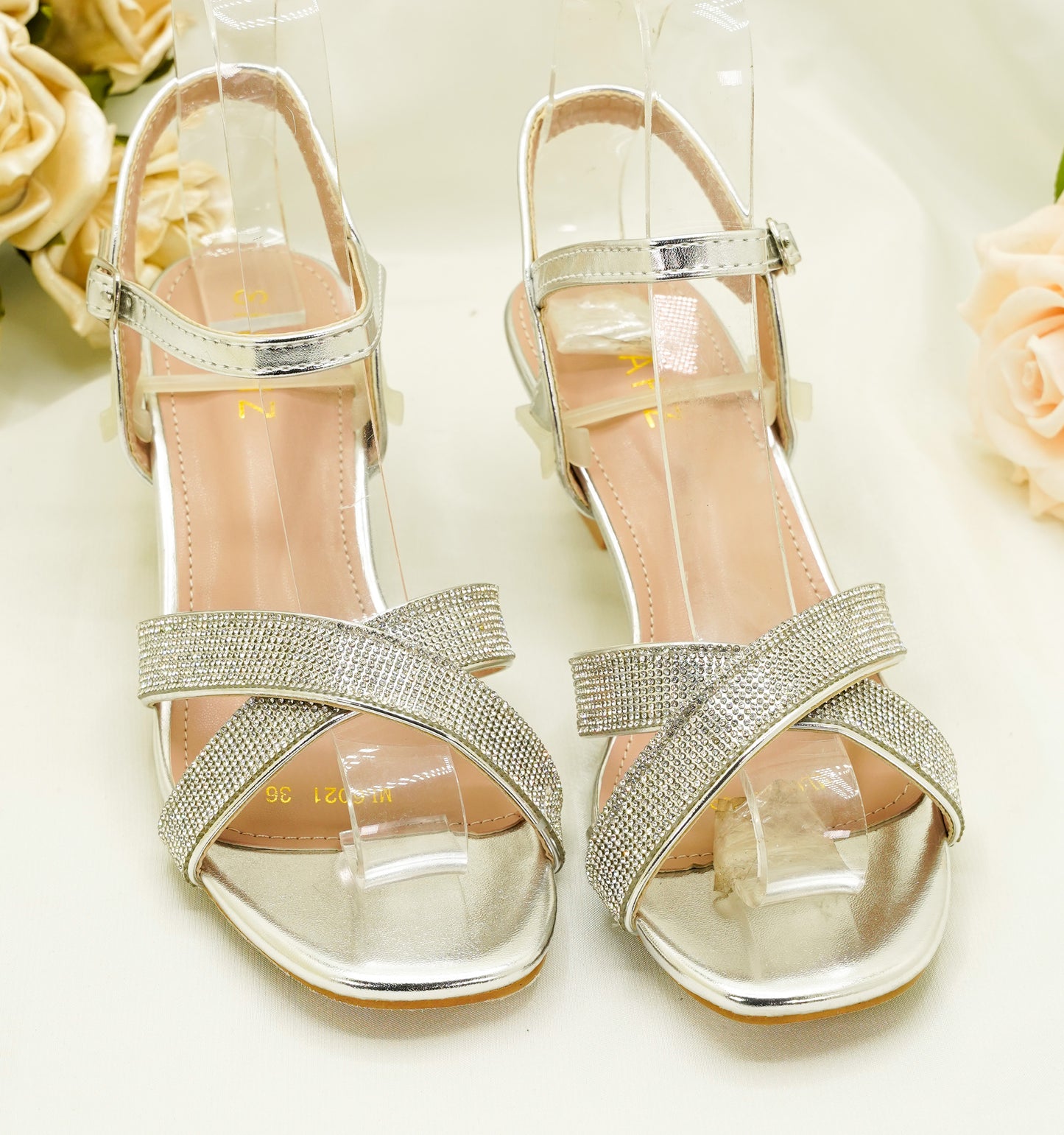 ML6021 - Party Heels – Low, Block Heel Sandals for Weddings, Party & Special Events