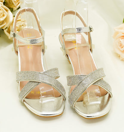 ML6021 - Party Heels – Low, Block Heel Sandals for Weddings, Party & Special Events