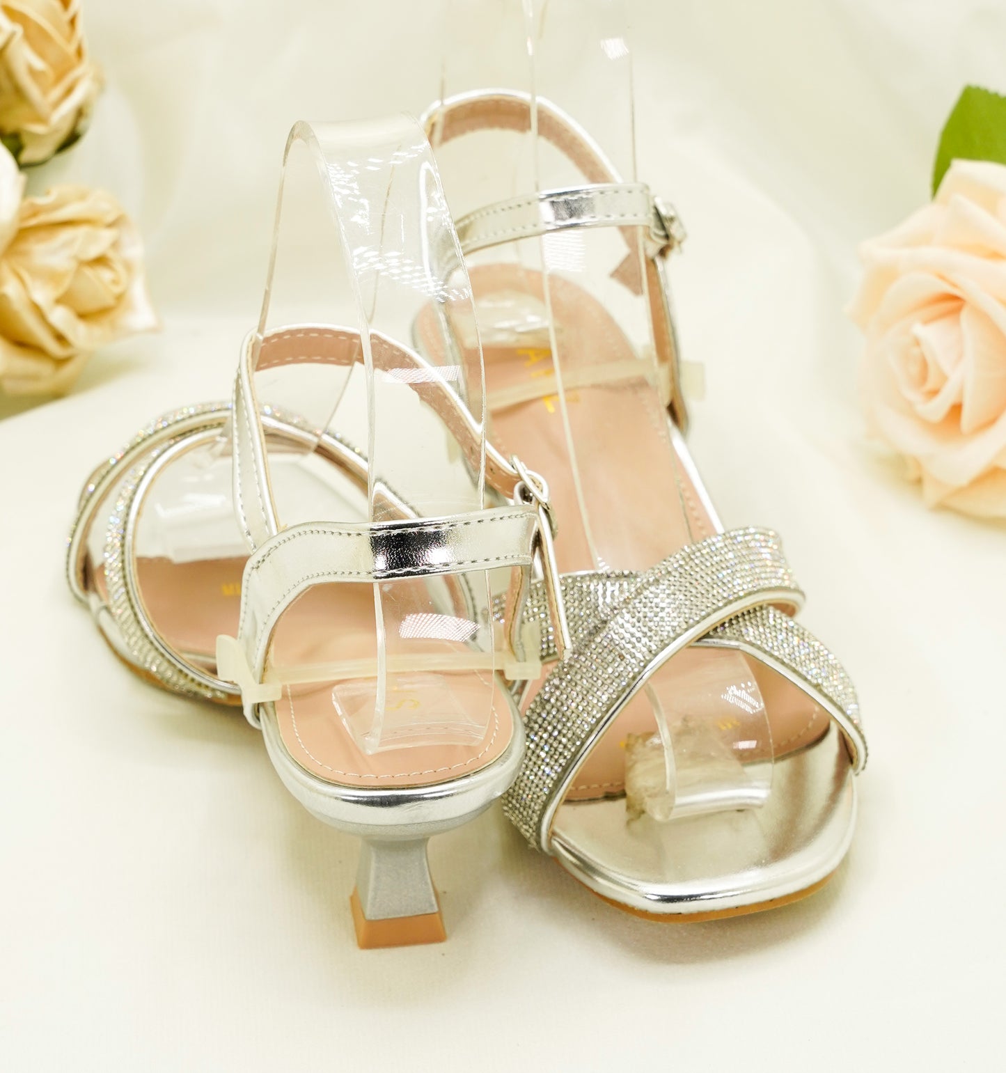 ML6021 - Party Heels – Low, Block Heel Sandals for Weddings, Party & Special Events