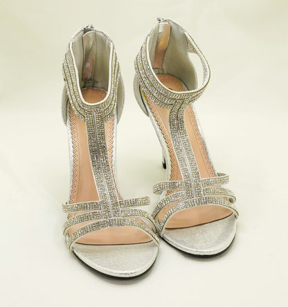 SH16-08 - Party & Wedding Heels – Strappy Spiral Ankle Sandals for Weddings, Party & Special Events