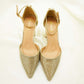 SHAHZ Party Glitter Heels – Pointed Toe Ankle Strap Sandals for Weddings, Eid & Formal Events