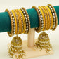 Mustard Bangles with Dangli – Bridal & Party Bangles Set (2 Sets)