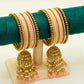 Peach Bangles with Dangli – Bridal & Party Bangles Set (2 Sets)