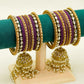 Purple Bangles with Dangli – Bridal & Party Bangles Set (2 Sets)