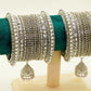 Silver Bangles with Dangli – Bridal & Party Bangles Set