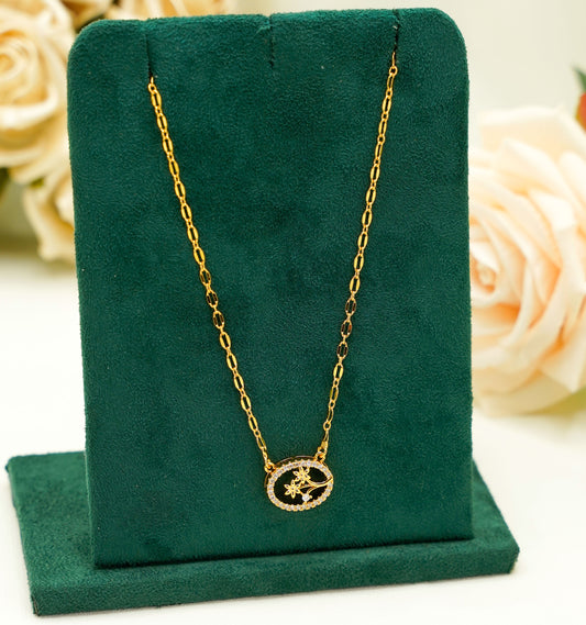 Sana Floral Gold Plated Necklace