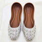 Modest Hand-Embroidered Khussa Shoes – Traditional Flat Footwear for Women’s Eid, Nikah & Walima