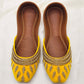 Yellow Embroidered Khussa – Modest Festive Footwear for  Women’s Mehndi, Eid & Cultural Celebrations