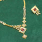 Square Gold Plated Necklace Set - Jewellery Necklace Set