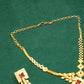 Square Gold Plated Necklace Set - Jewellery Necklace Set