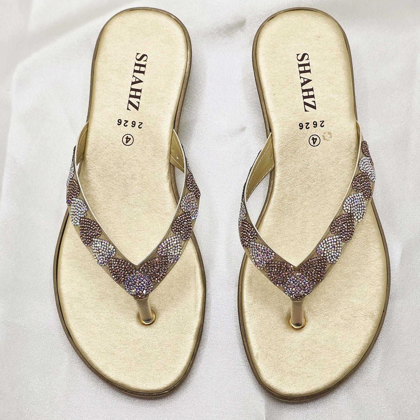Gold Crystal Toe-Ring Sandals – Lightweight Summer Footwear for  Women with Modest Elegance