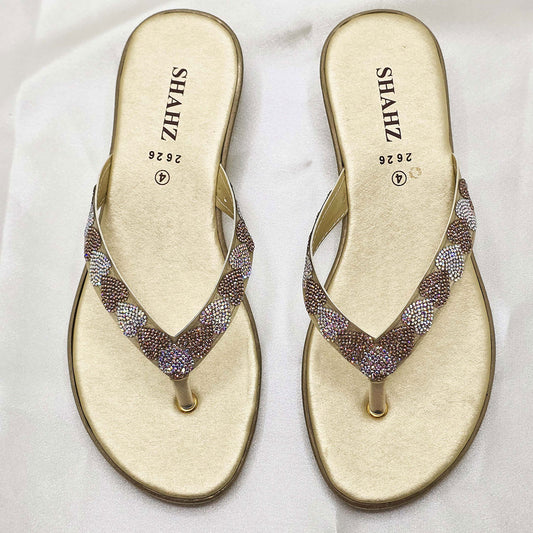 Gold Crystal Toe-Ring Sandals – Lightweight Summer Footwear for  Women with Modest Elegance