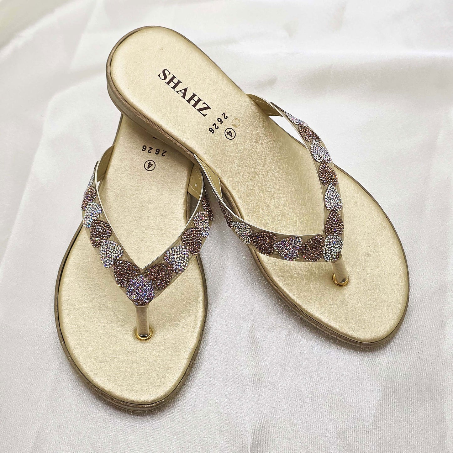 Gold Crystal Toe-Ring Sandals – Lightweight Summer Footwear for  Women with Modest Elegance