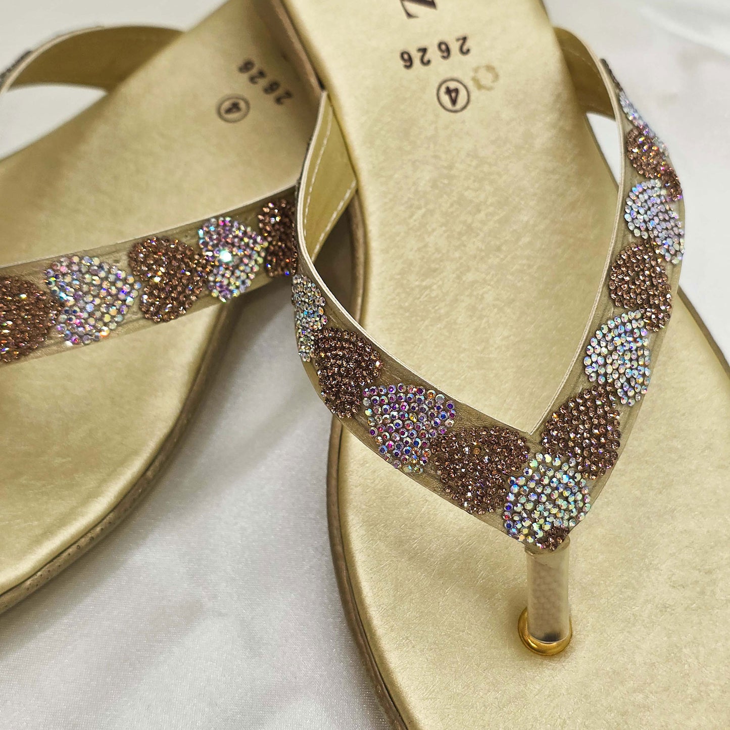 Gold Crystal Toe-Ring Sandals – Lightweight Summer Footwear for  Women with Modest Elegance