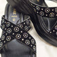 Black Sparkle Cross-Strap Slippers – Comfortable Modest Footwear by SHAHZ