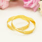 Matte Gold Geometric Bangles – Elegant Partywear Bangle Set for Women