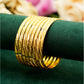 High-Shine Polished Gold Bangles – Slim Stackable Bangle Set for Women